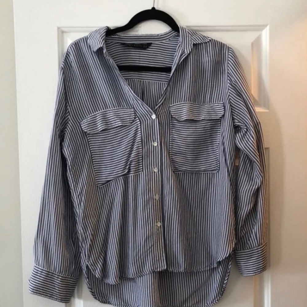 ZARA Striped Shirt w/ Pockets